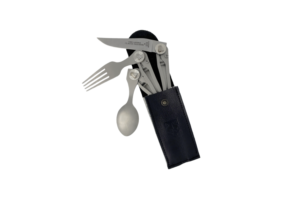 Pochette Laguiole (couteau Liner, fourchette et cuillère) – Set Laguiole