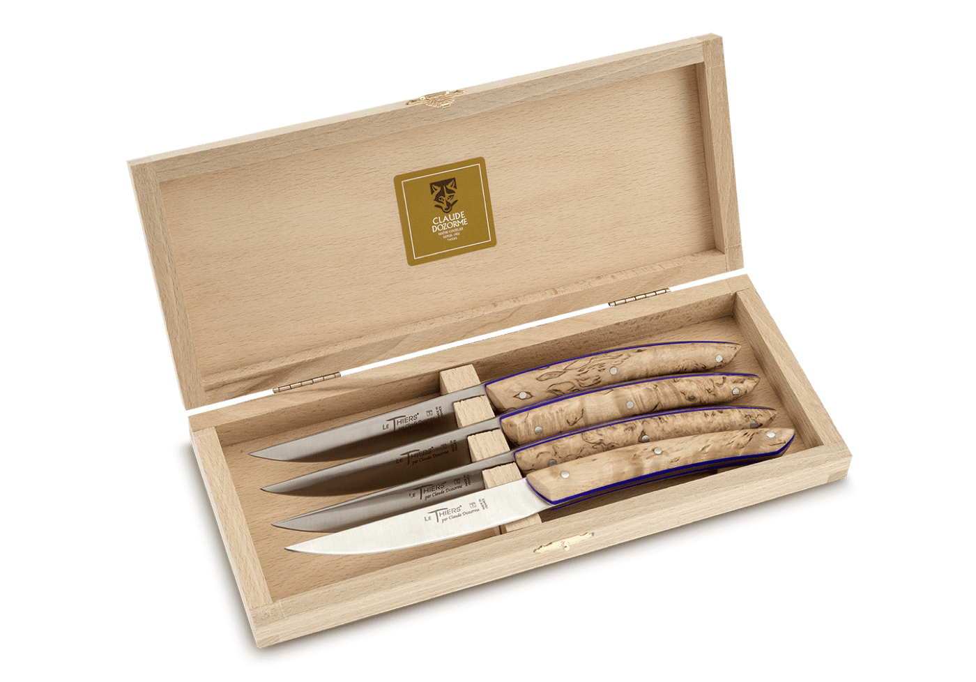 Coffret 4 couteaux – Le Thiers® Double Platines