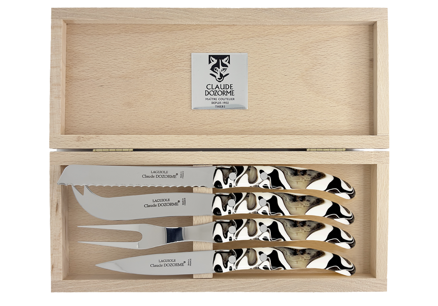 4-piece box (slicer, paring knife, cheese knife & spreader) – Cheese and butter