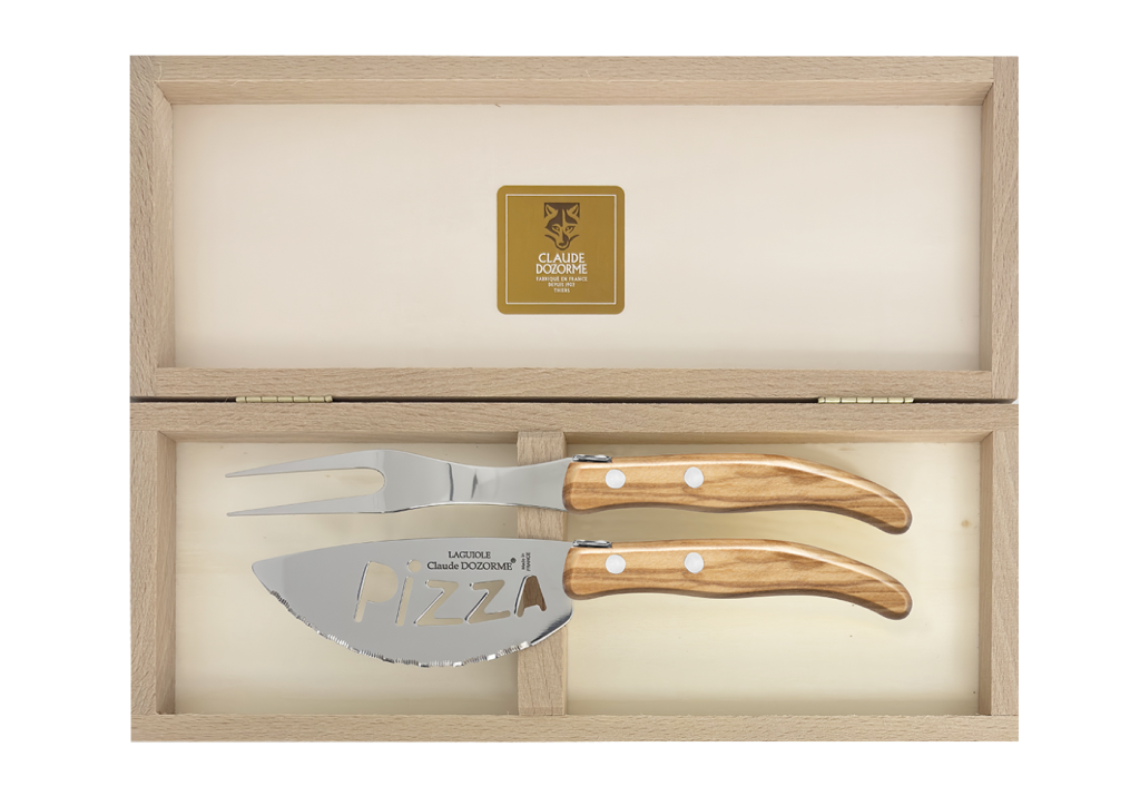 Coffret 2 pièces (couteau à pizza & fourchette) – Découpe et service