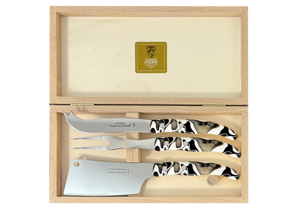 Coffret 3 pièces (hachette, couteau & fourchette) – Fromage et beurre