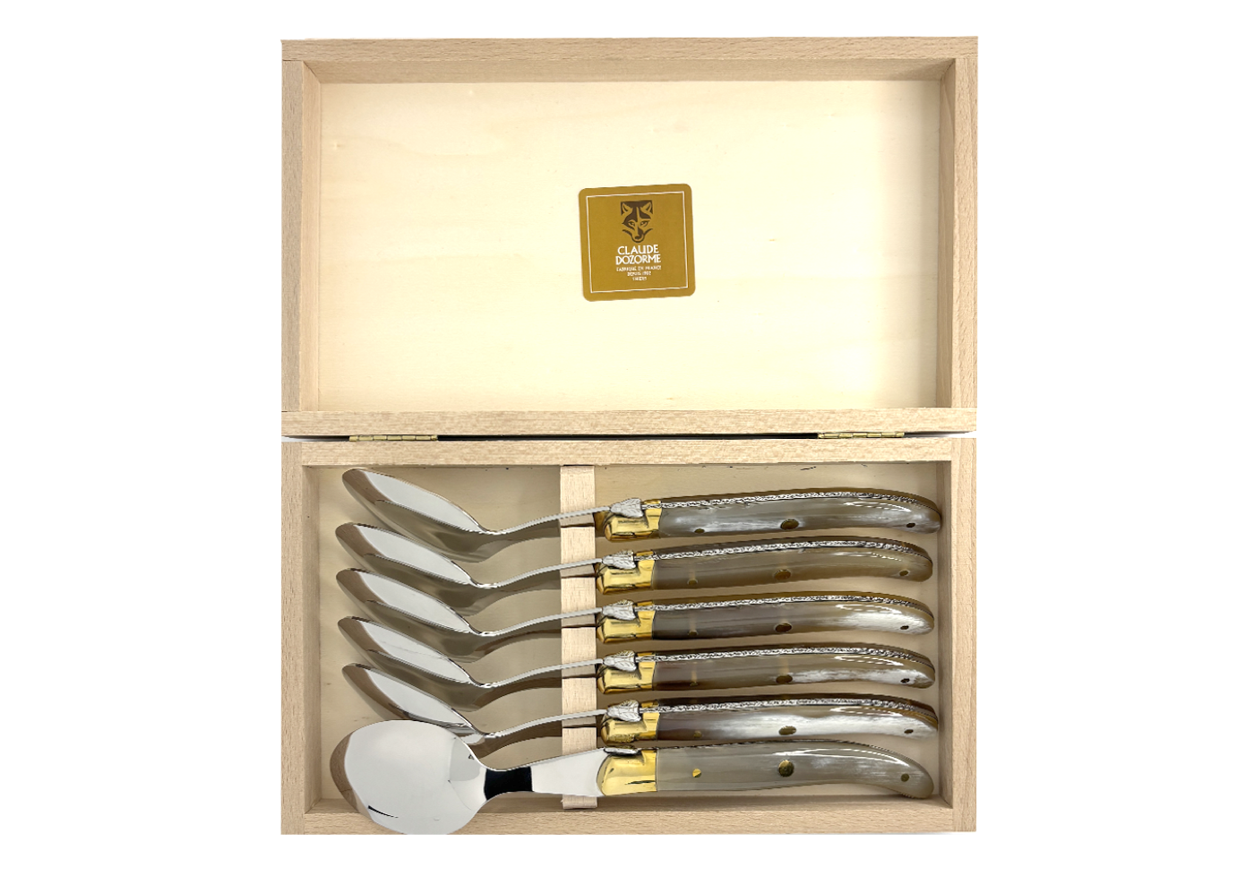 Coffret 6 cuillères à soupe – Laguiole Mitre Laiton