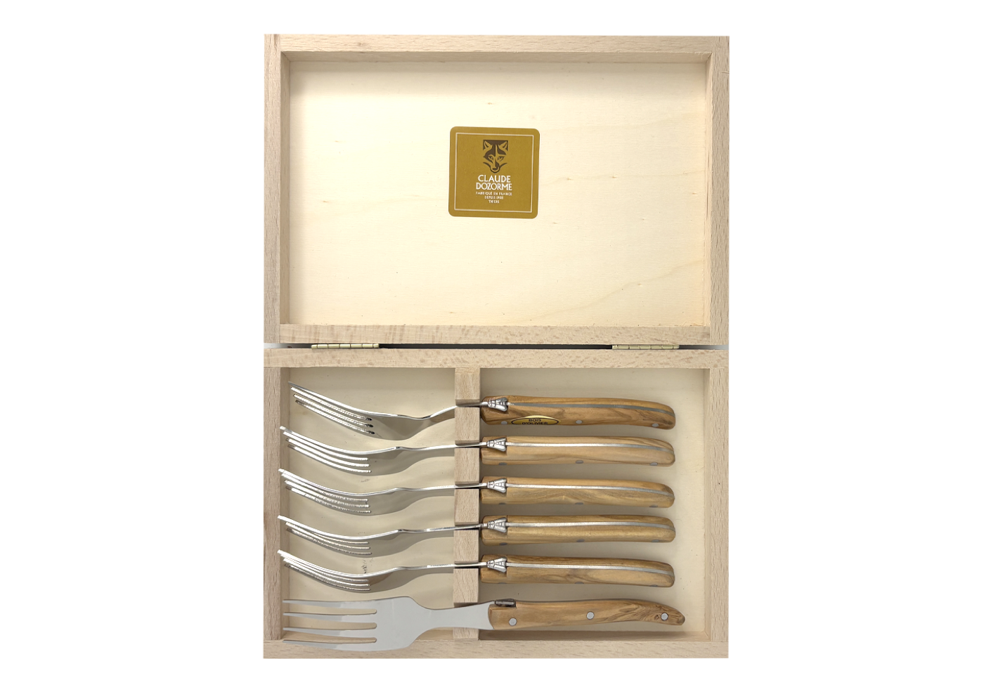 Box of 6 dessert forks – Laguiole full handle