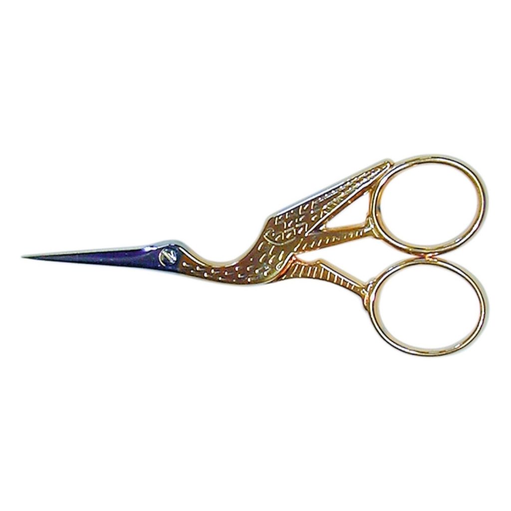 Ciseaux à broder Cigogne dorée 9 cm