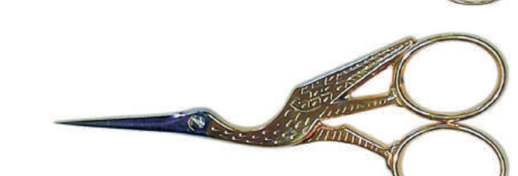 Ciseaux à broder Cigogne dorée 12 cm