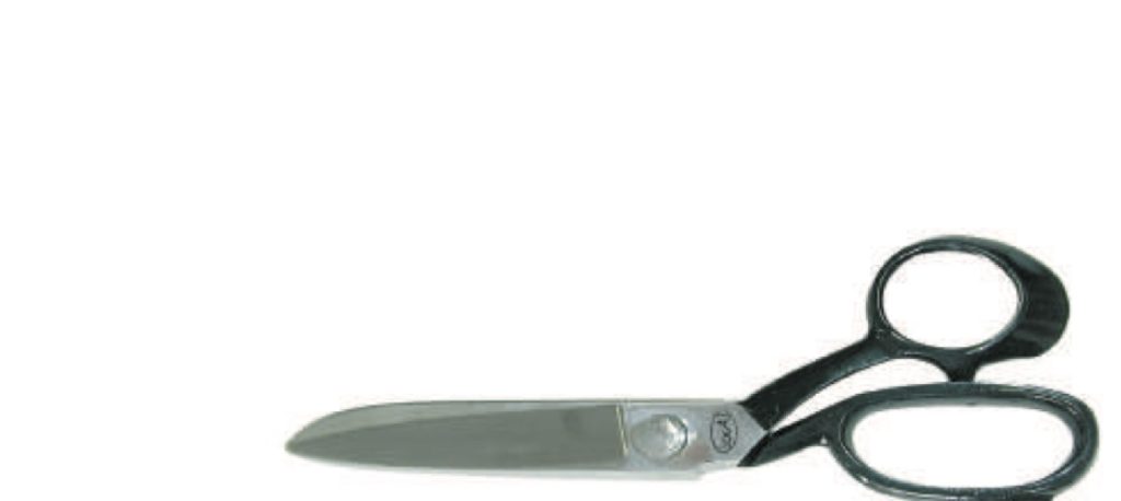 Ciseaux de tailleur 23 cm, branches noires