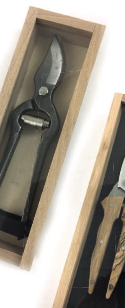 Coffret sécateur forgé