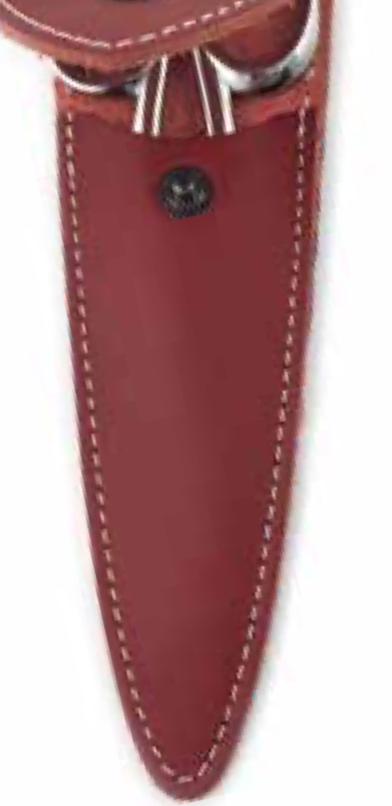 Étui cuir rouge pour ciseaux